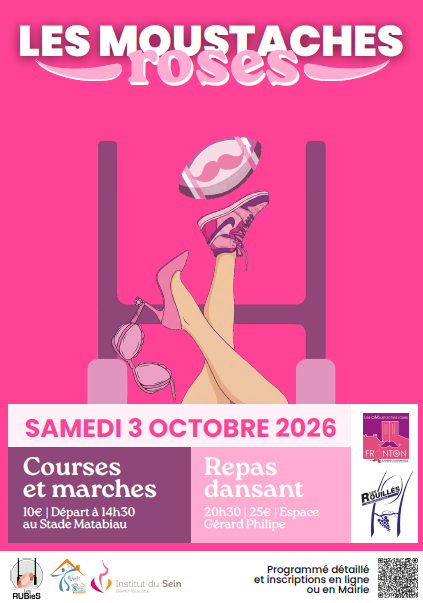 Affiche Moustache Rose Fronton